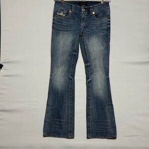 Seven7 Flare Jeans in Classic Blue